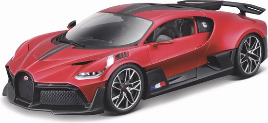 Bburago Bugatti DIVO 2019 rood metalic schaalmodel 1:18 van Bburago