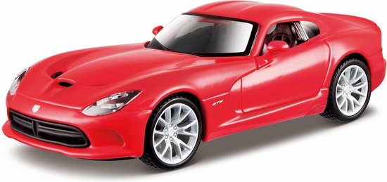 Bburago DODGE VIPER GTS SRT 2013 rood schaalmodel 1:32 van Bburago