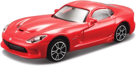 Bburago DODGE VIPER GTS SRT 2013 rood schaalmodel 1:43 van Bburago