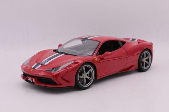 Bburago Ferrari 458 Speciale modelauto schaalmodel 1:18 rood van Bburago