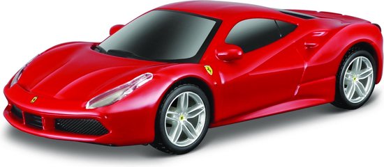 Bburago  FERRARI 488 GTB rood schaalmodel 1:43 van Merkloos