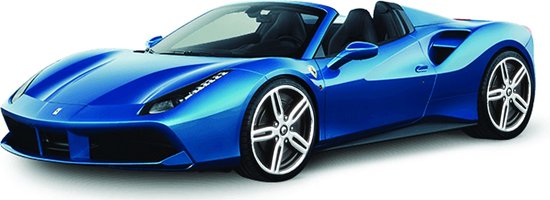 Bburago FERRARI 488 SPIDER 2016 1:43 blauw metalic van Merkloos