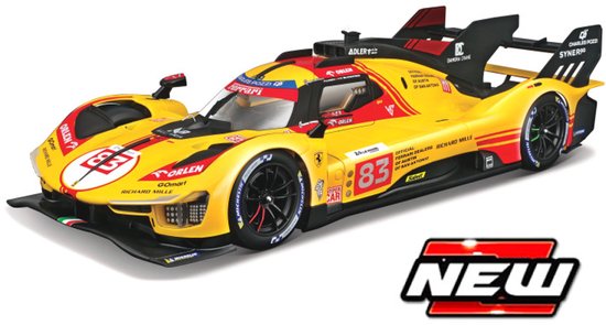 BBURAGO FERRARI Ferrari 499P #83 KUBICA/YIFEI/SCARCMAN 24H LE MANS 2024 1:18 van Merkloos