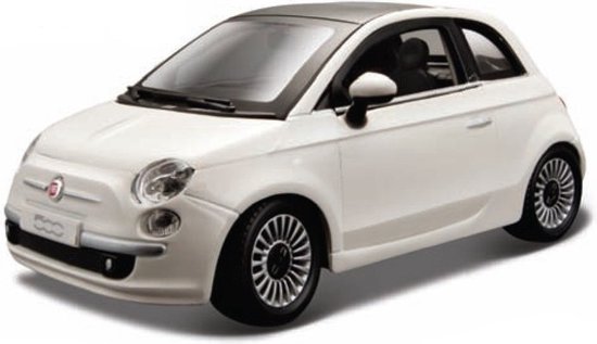Bburago Fiat 500 2007 1:24 wit - modelauto - schaalmodel van Merkloos