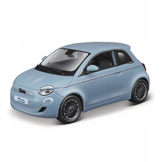 Bburago Fiat 500E 1:24 Elektrische Auto Model - Blauw van Bburago