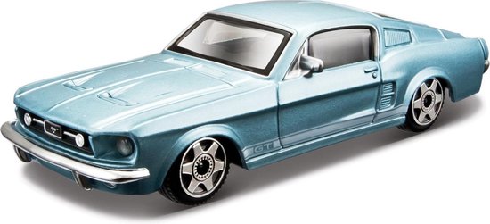 Bburago Ford MUSTANG GT 1964 blauw met. schaalmodel 1:43 van Bburago