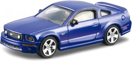 Bburago Ford MUSTANG GT blauw schaalmodel 1:43 van Bburago
