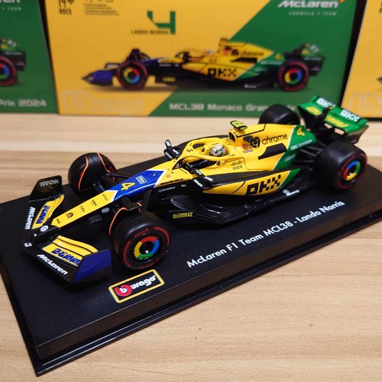 Bburago - McLaren MCL38 - Lando Norris - Monaco GP 2024 LUXE - 1:43 van Bburago