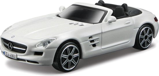 Bburago MERCEDES BENZ SLS AMG ROADSTER wit schaalmodel 1:43 van Bburago