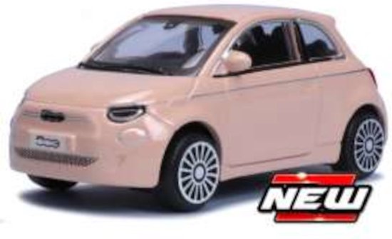 Bburago - Modelauto - Fiat 500 E 2021 Roze van Merkloos