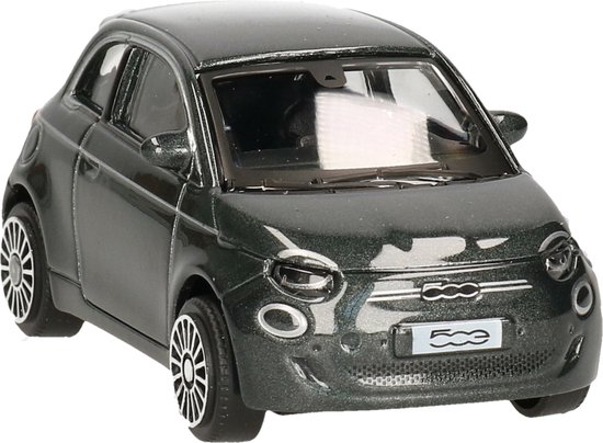 Bburago - Modelauto - Fiat New 500e La Prima cabriolet - grijs - 8 x 4 x 4 cm van Bburago