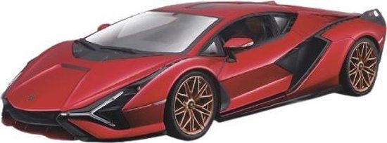 Bburago Modelauto Lamborghini Sian FKP 37 2019 1:18 rood van Bburago