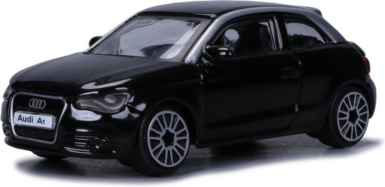 Bburago modelauto/speelgoedauto Audi A1 - zwart - schaal 1:43/9 x 4 x 3 cm van Bburago