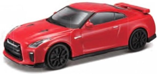 Bburago NISSAN GT-R 2017 rood schaalmodel 1:43 van Merkloos