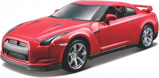 Bburago Nissan GT-R (R35) 2009 rood modelauto schaalmodel 1:32 van Bburago