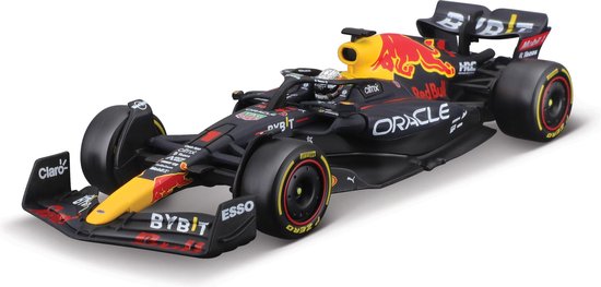 Bburago Red Bull F1 RB18 #1 Max Verstappen Formule 1 seizoen 2022 in luxe bewaarcase met helm modelauto schaalmodel - 12 cm groot - 1:43 van Bburago