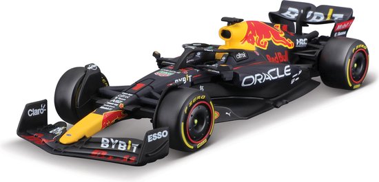 Bburago Red Bull F1 RB18 #1 Max Verstappen Formule 1 seizoen 2022 in luxe bewaarcase met helm modelauto schaalmodel - 12 cm groot - 1:43 van Merkloos