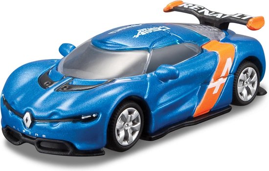 Bburago RENAULT ALPINE A110-50 2012 blauw/oranje schaalmodel 1:43 van Bburago