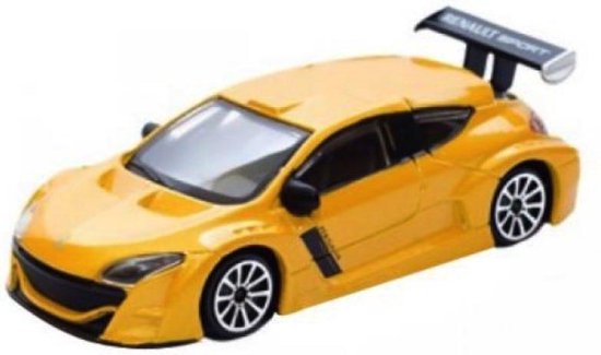 Bburago RENAULT MEGANE 2010 geel schaalmodel 1:43 van Bburago