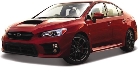 Bburago Subaru WRX STI 2017 rood schaalmodel 1:43 van Bburago