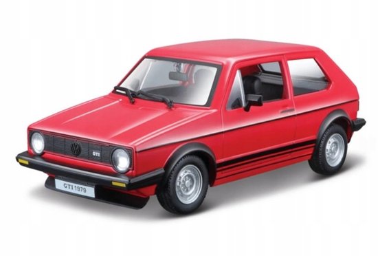Bburago Volkswagen Golf MK1 GTI 1979 Model Auto 1:24 Metaal van Merkloos