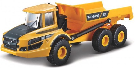 Bburago Volvo A25G ARTICULATED HAULER geel/grijs schaalmodel 1:50 van Bburago