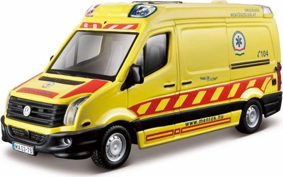 Bburago VW CRAFTER AMBULANCE 1:50 modelauto schaalmodel van Merkloos