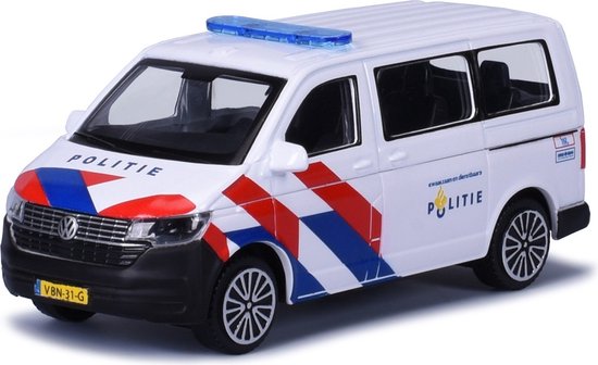 Bburago VW Volkswagen Transporter T6.1 politie Nederland - schaalmodel - modelauto - 12 cm - schaal 1:43 van Bburago