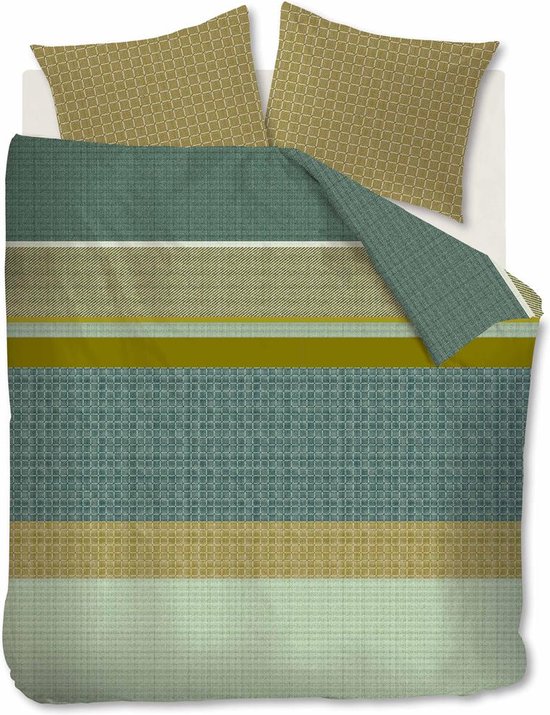 Beddinghouse Birger dekbedovertrek - Lits-Jumeaux - 240x200/220 - Groen van Beddinghouse