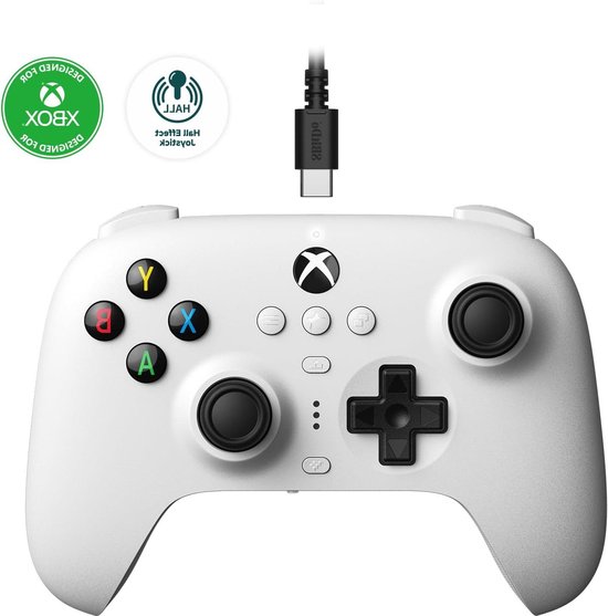 Bedrade Controller - Gamepad Xbox - Gaming - Hall Effect Joysticks - 3 meter kabel - Wit