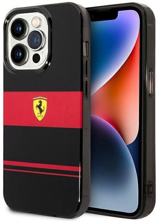 Bescherming Ferrari iPhone 14 Pro Max 6.7" black hardcase IMD Combi Magsafe van Merkloos