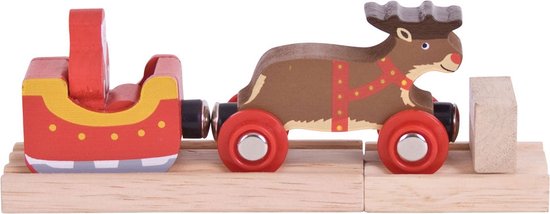 Bigjigs Houten Kerstman, Slee en Rendier van Bigjigs