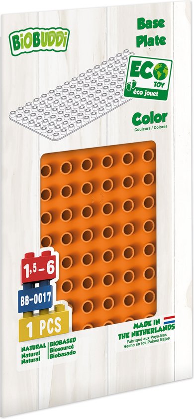 BiOBUDDi BiOBUDDi Education base plate Pumpkin Orange. BB-0017 Pumpkin Orange 1,5+ van Biobuddi