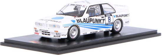BMW M3 E30 Spark Modelauto 1:43 1988 Olaf Manthey Blaupunkt - BMW Isert Racing SG601 Schaalmodel van BMW
