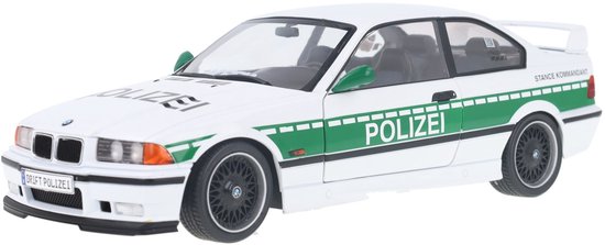 BMW M3 (E36) Coupé Works Drift Polizei Solido Modelauto 1:18 1991 S1803915 Schaalmodel van Solido
