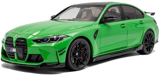 BMW M3 (G80) Performance Parts '24, groen (Signal Green) schaal 1:18 van Merkloos