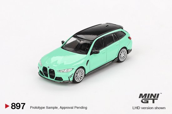 BMW M3 G81 Touring (Mint Green) 1:64 MiniGT MGT00897-L van Merkloos