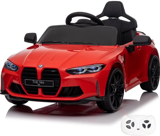 BMW M4 Competition - Elektrische Kinderauto 12V - 1 tot 5 jaar - Rood van BMW