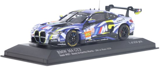 BMW M4 GT3 Minichamps Modelauto 1:43 2024 Valentino Rossi / Maxime Martin / Ahmad Al Harthy Team van Merkloos