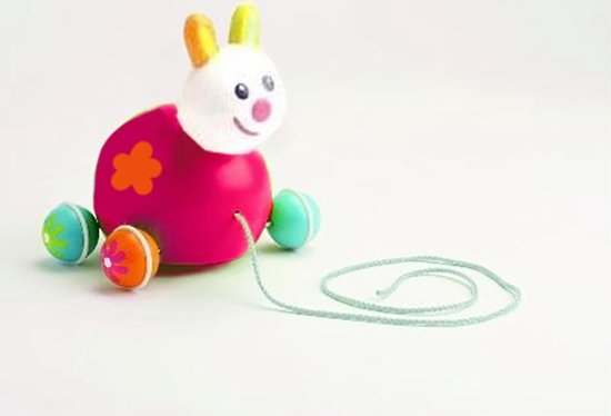 Boikido Bunny Pink Trekfiguur - Konijn hout van Boikido