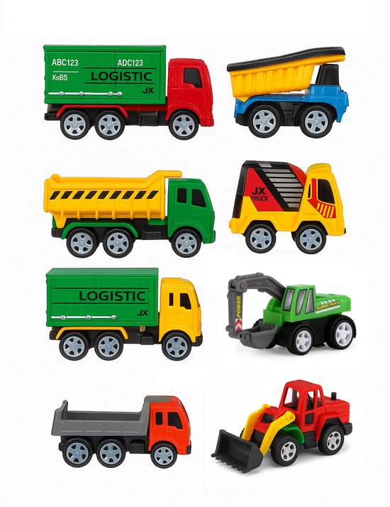 BOTC Speelgoed Auto - 8 stuks - Speelgoedauto - Autos voor Jongens - Pull Back Wheels Autootjes van BOTC