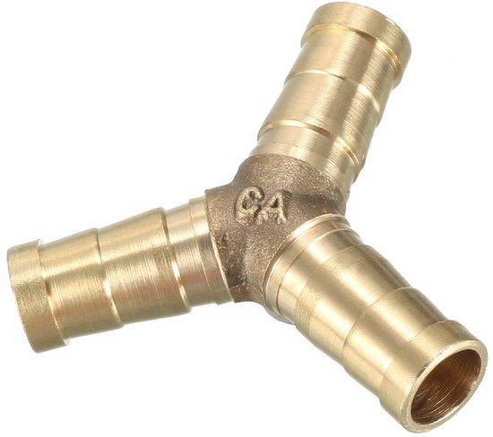 br spuit slang aansluiting T-stuk Y-vormige 3-weg connector 6mm 10mm, 1 Pack