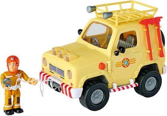 Brandweerman Sam Mountain 4x4 Jeep met Figuur van Simba