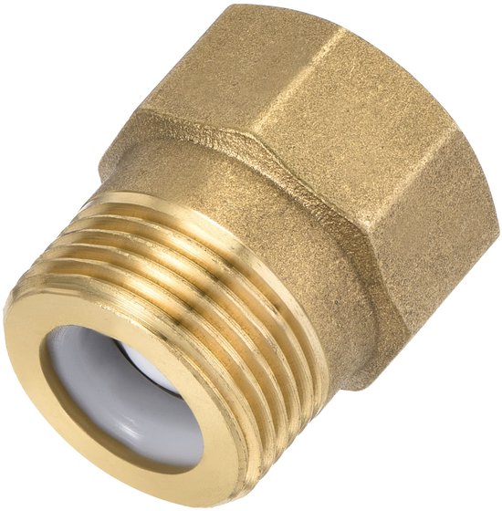 Brass Check Valve G3/4 Male Thread 30 x 33 mm Inward Flow Recoil Prevention Disposable Recoil Prevention Water Gasoline Fuel Line