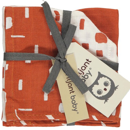 Briljant Baby - Monddoekje Hydrofiel 30 x 30 - Art - Picante - 3 Stuks van Briljant