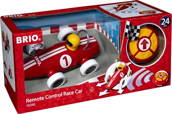 BRIO Bestuurbare Raceauto - Auto voor 2-jarigen - Stimuleert behendigheid - 30388 van Merkloos