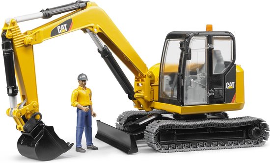 BRUDER Cat Mini Excavator with worker van BRUDER