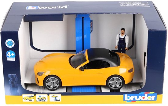 Bruder speelgoed Car Service Center met Roadster - speelset auto. van Merkloos