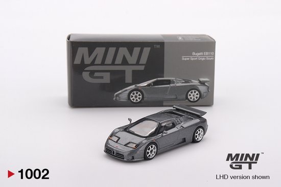 Bugatti EB110 Super Sport Grigio Scuro 1995 LHD - MGT01002-L - Mini GT van MINI GT