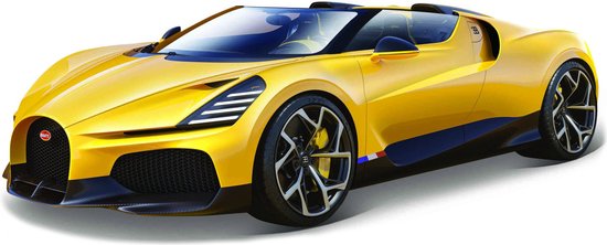 Bugatti Mistral modelauto 1:18 geel Maisto van Maisto